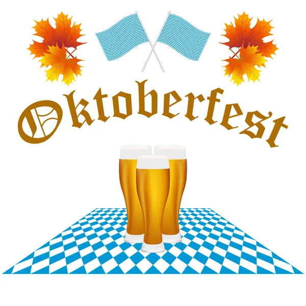 Tarjeta Oktoberfest festival — Archivo Imágenes Vectoriales