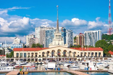 Sochi, Rusya - 1 Haziran 2021: Sahil Güvenlik İstasyonu, Krasnodar Krai, Rusya .