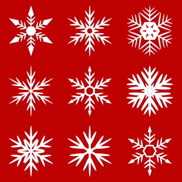 Collectible set of snowflakes — Stock Vector