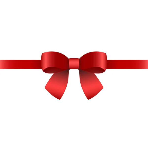 Red gift bow for the holiday. — Stock Vector
