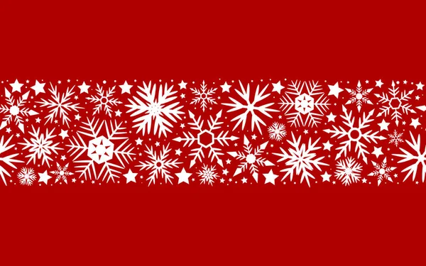 Płatki śniegu bezszwowy wzór do dekoracji świąteczne wystrój i design — Wektor stockowy