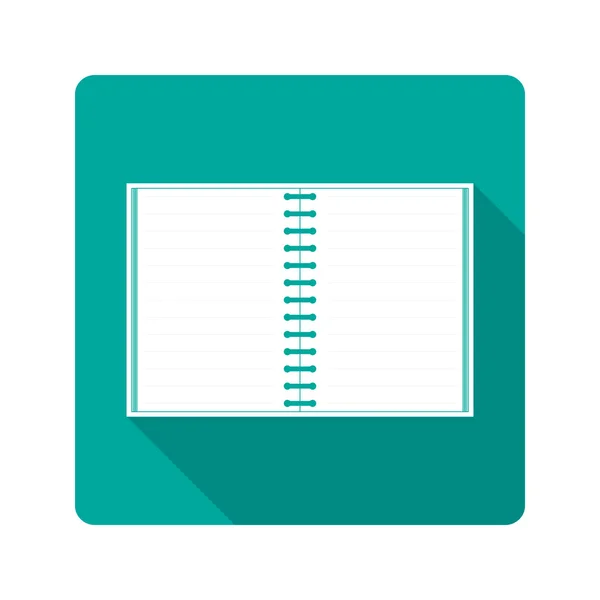 Flat design icon. notebook — Stock Vector
