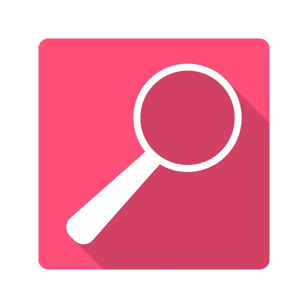 Platte ontwerp icon.magnifying glas — Stockvector