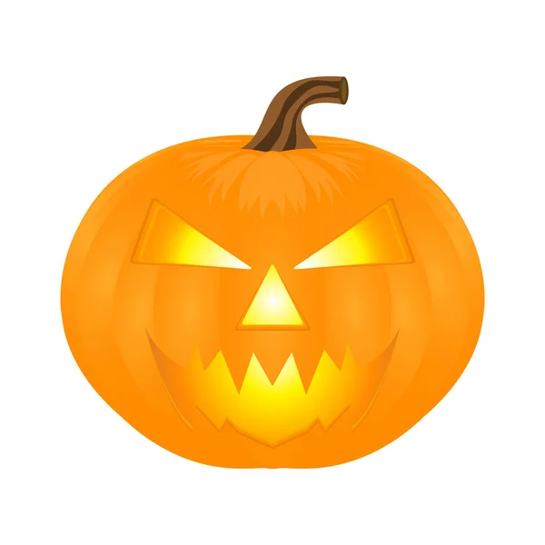 Halloween Pumpkin isolated on white — Stock Vector