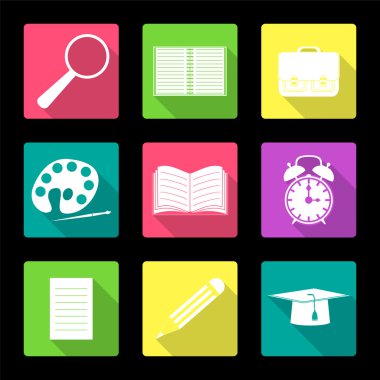 düz tasarım. simge seti