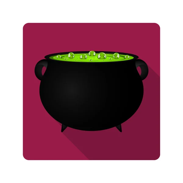 Cauldron witches potion for Halloween — Stock Vector