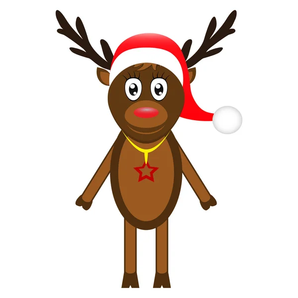 Reindeer on a white background — Stock Vector