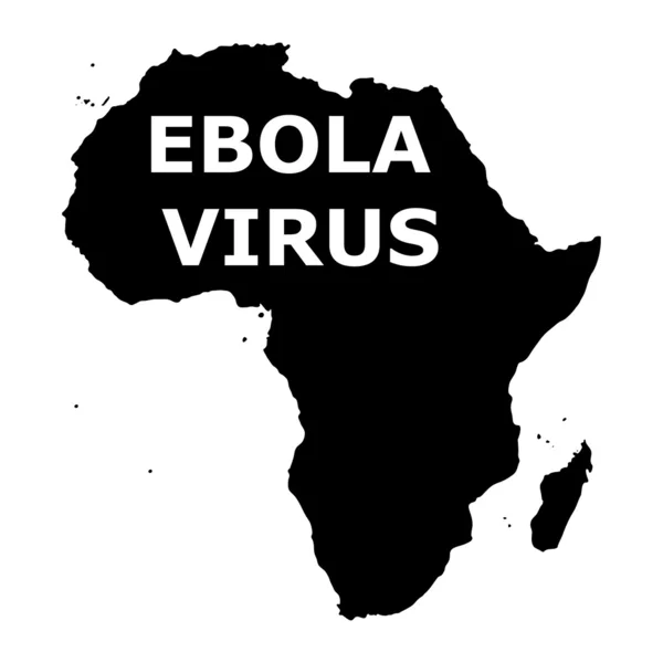 Virus del Ébola en África — Vector de stock