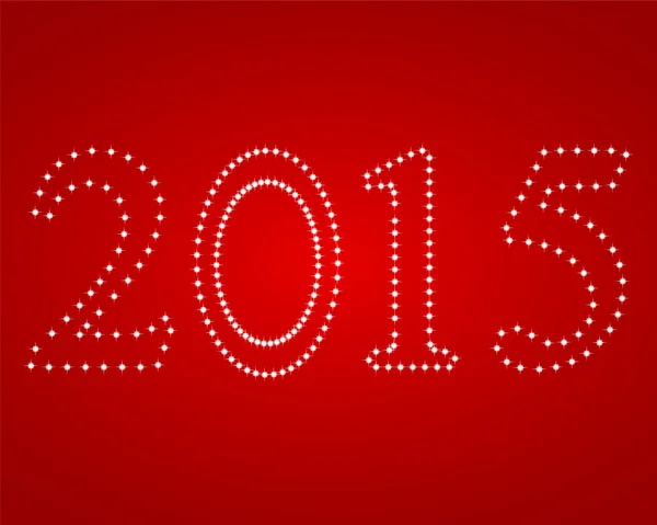 New Year 2015 on a red background — Stock Vector