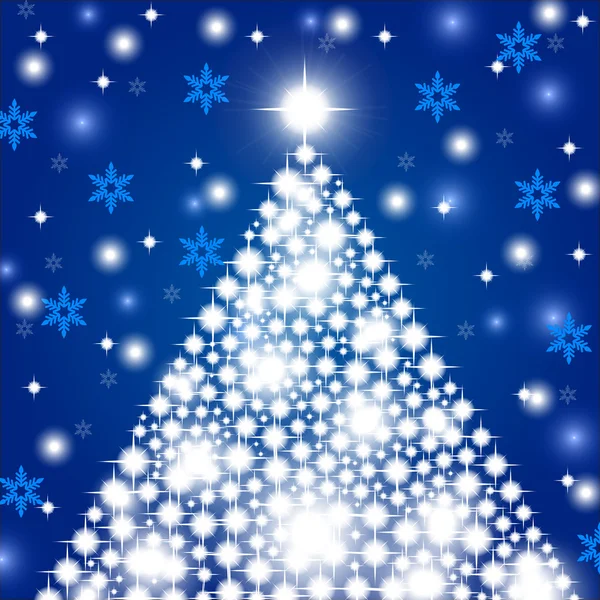 Fond de Noël avec arbre de Noël brillant — Image vectorielle