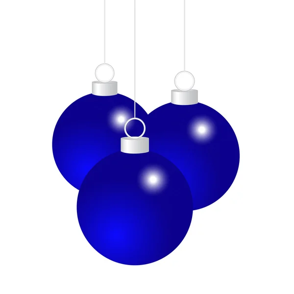 Blå julgranskulor — Stock vektor