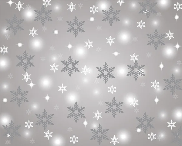 Silver Christmas background — Stock Vector