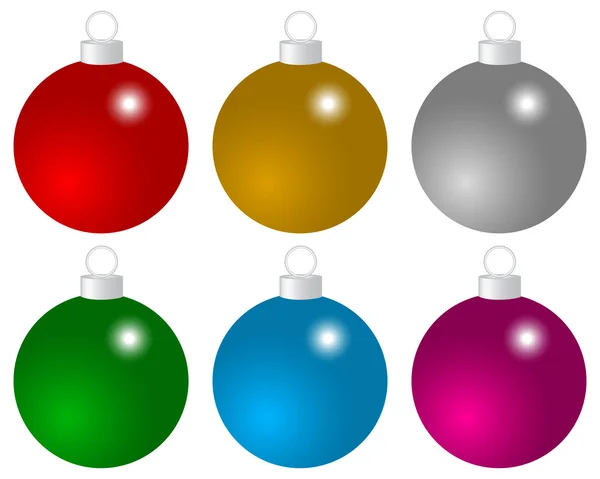 Renkli Noel topları kümesi — Stok Vektör