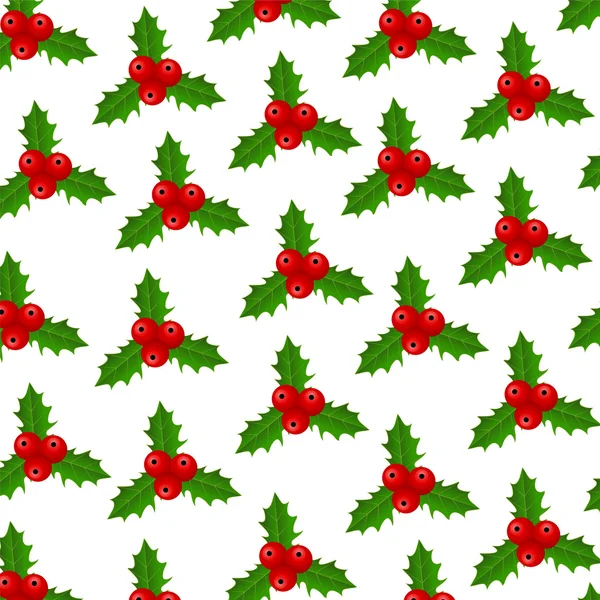 Hintergrund von Weihnachten Stechpalme — Stockvektor