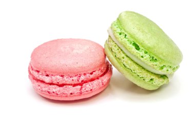 beyaz izole macaroons