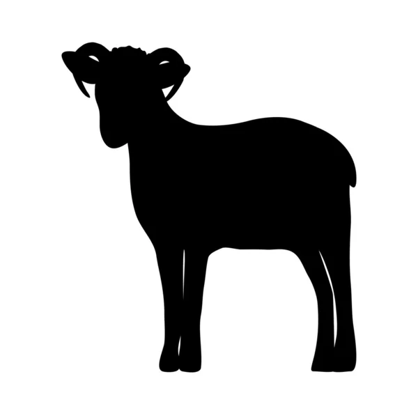 Silhouette eines Schafes — Stockvektor