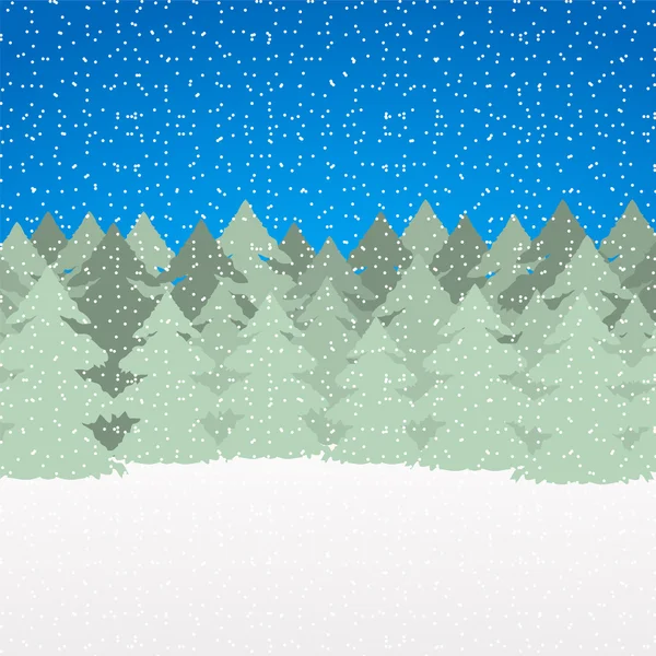 Paysage de Noël d'hiver — Image vectorielle