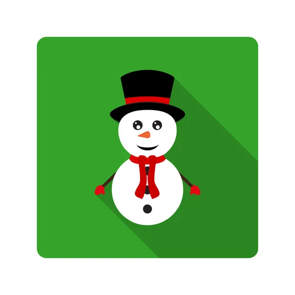 Pictogram Snowman voor platte ontwerp — Stockvector