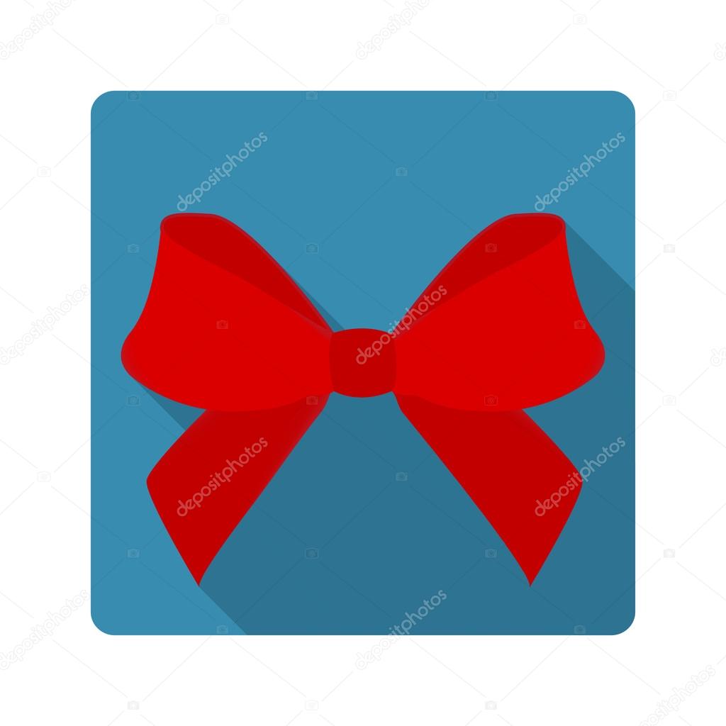 Flat icon red bow