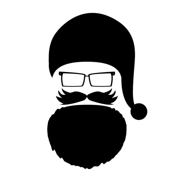 Санта-Клауса cap, бороди і вуса — стоковий вектор