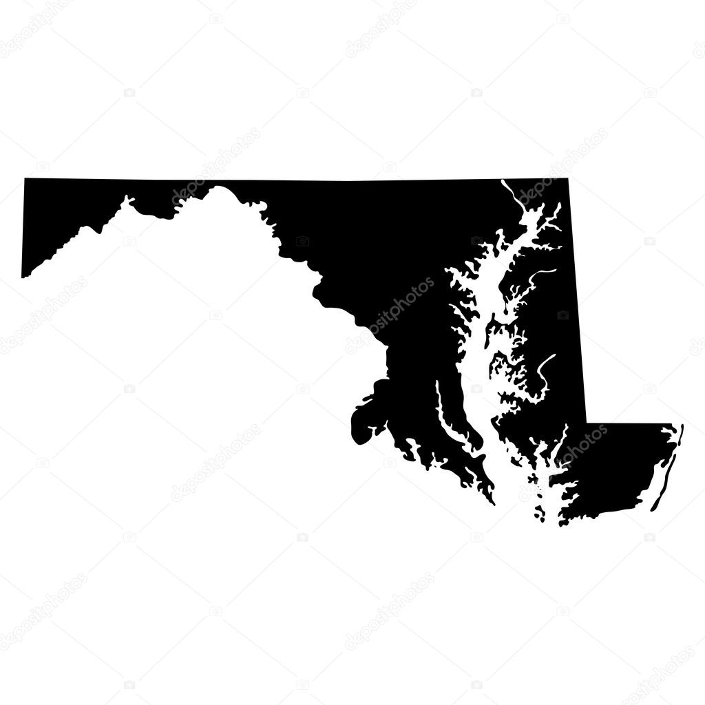 map of the U.S. state of Maryland 