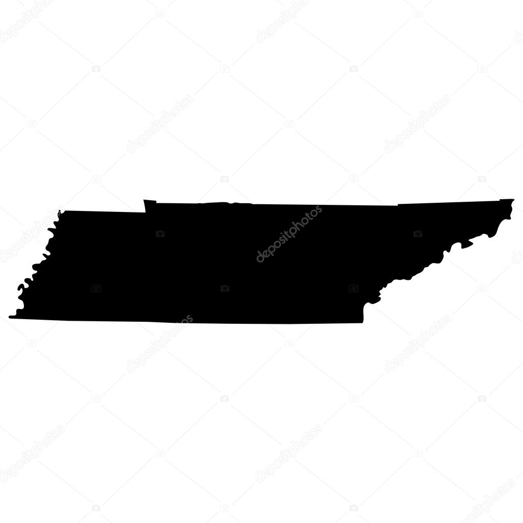 map of the U.S. state of Tennessee 