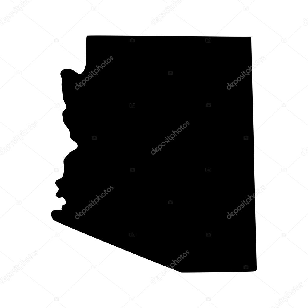 map of the U.S. state of Arizona 