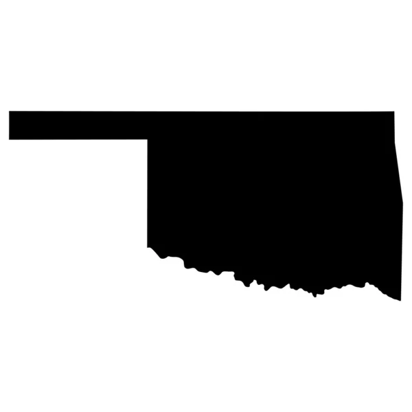 Kaart van de Amerikaanse staat oklahoma — Stockvector