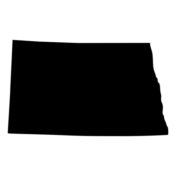 米国ノースダコタ州の地図 — ストックベクタ