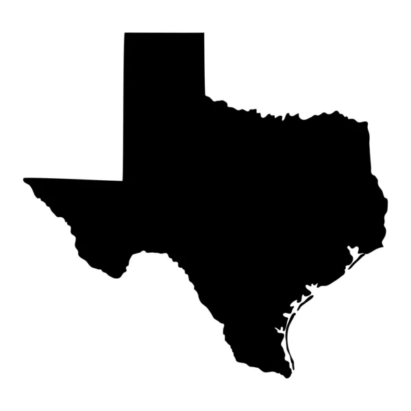 Mapa del estado de Texas — Vector de stock