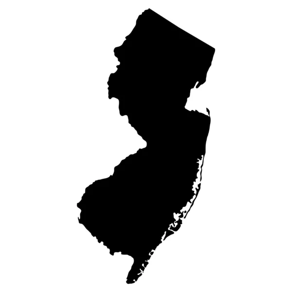 Kaart van de Amerikaanse staat new jersey — Stockvector