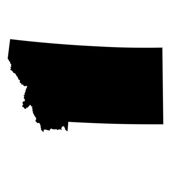 Карта американского штата Монтана — стоковый вектор