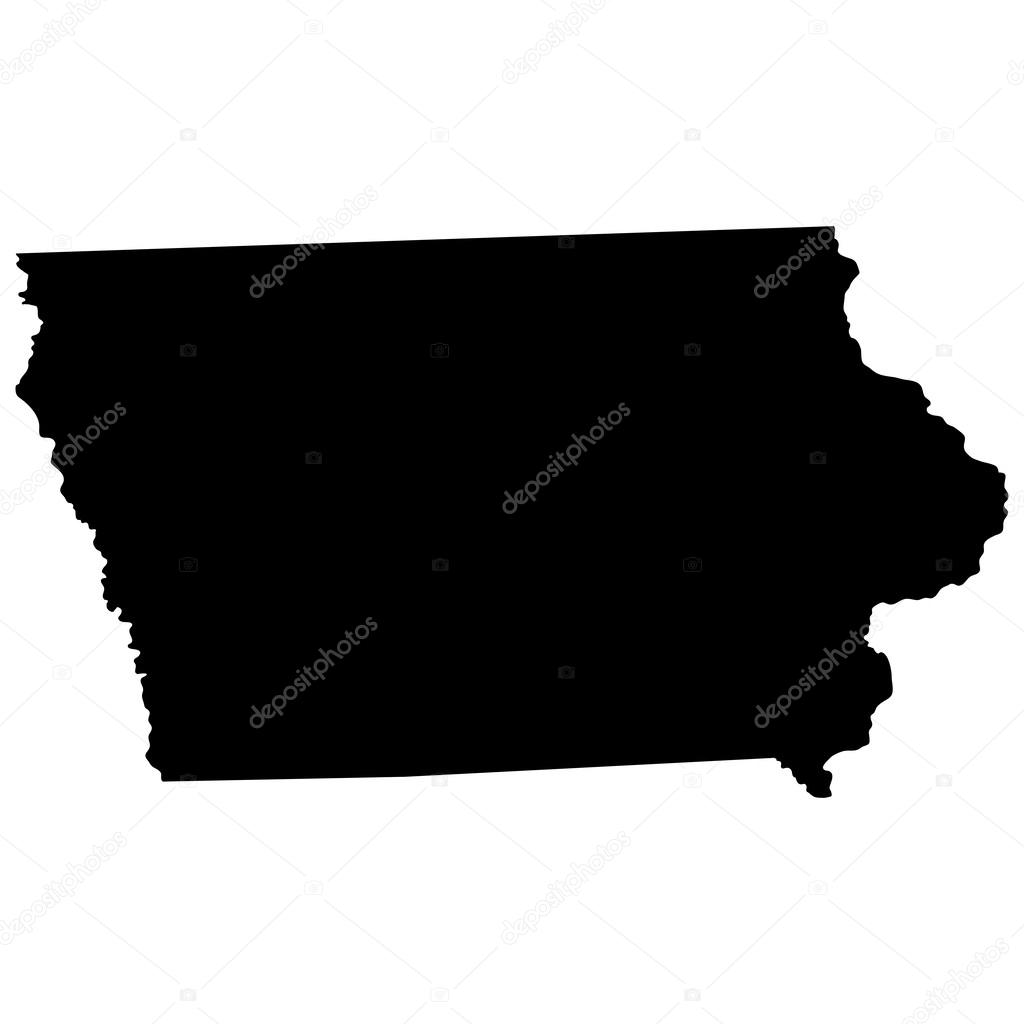 map of the U.S. state of Iowa 