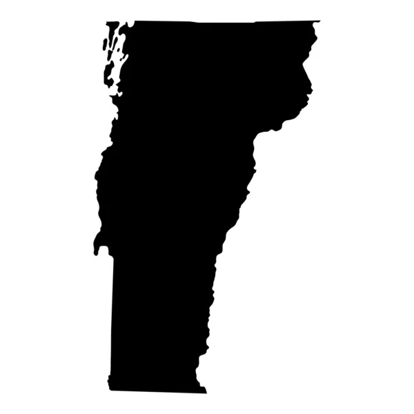 Карта американского штата Вермонт — стоковый вектор