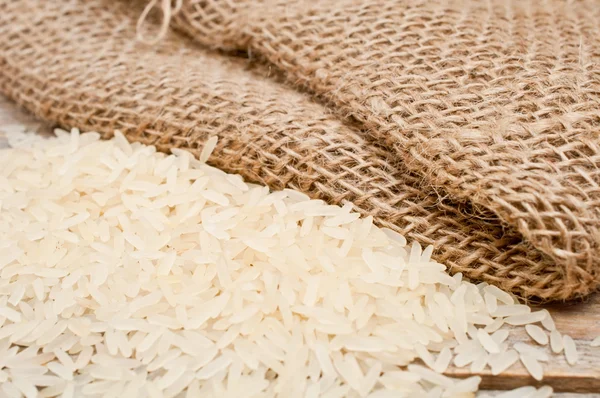 Rice and cereal old bag — Stock Photo, Image