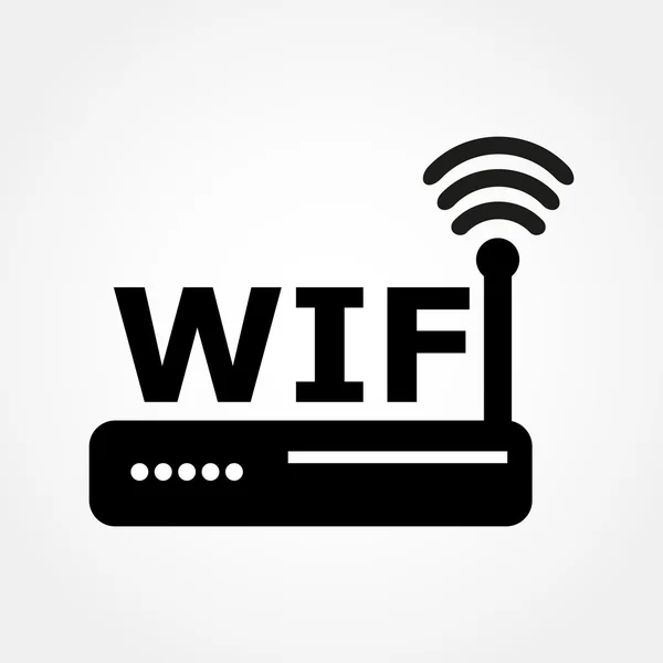 Router en Wi-fi-pictogram — Stockvector