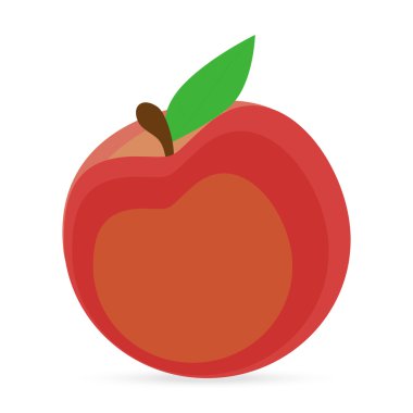 Beyaz arkaplanda şeftali