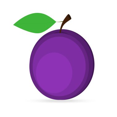 Beyaz arkaplanda erik