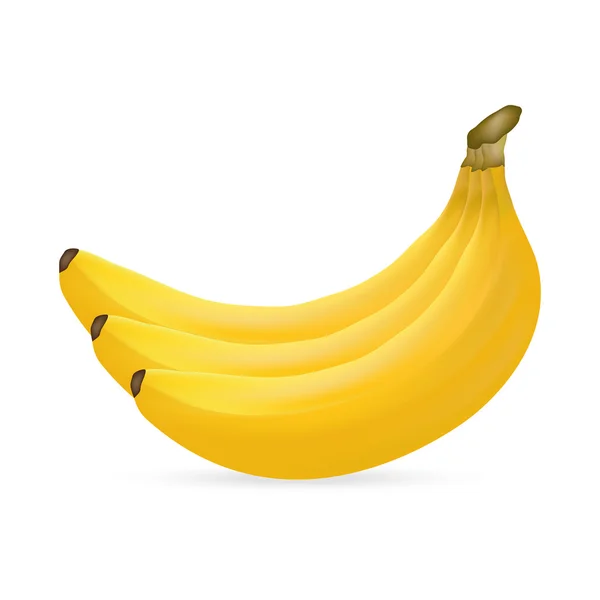 흰 배경의 바나나 — 스톡 벡터