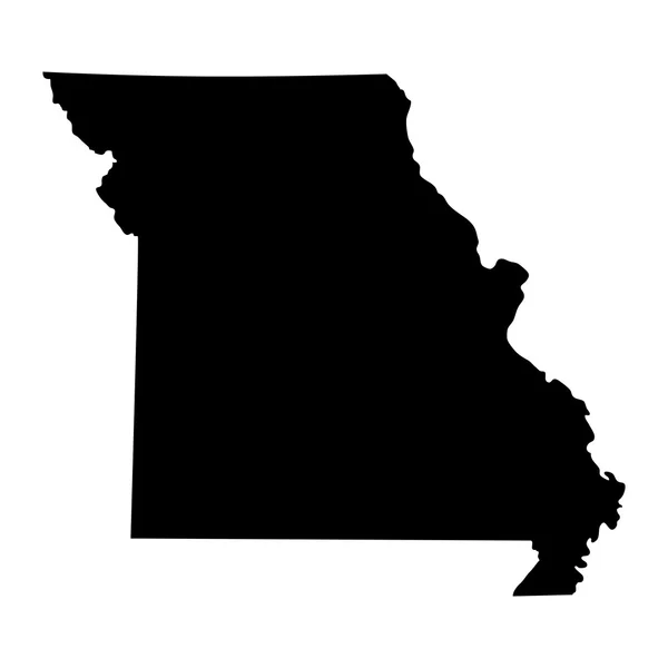 Carte de l'État américain du Missouri — Image vectorielle