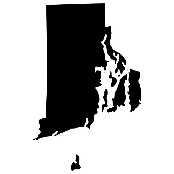 Mapa do estado americano de Rhode Island — Vetor de Stock