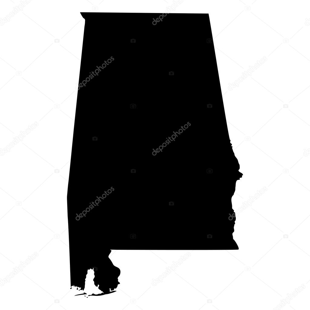 map of the U.S. state of Alabama 