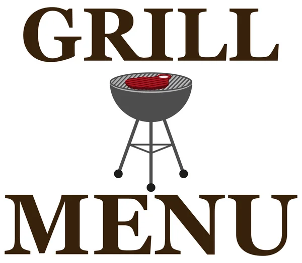 Design-Grillmenü mit Grill — Stockvektor