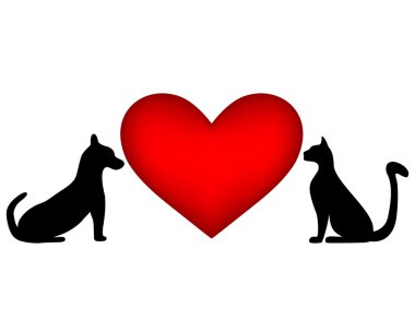 kedi ve köpek resmi veteriner sembolü