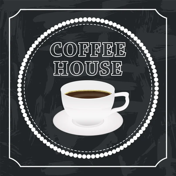 Banner con una taza de café — Vector de stock