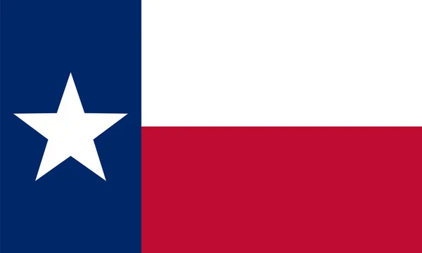 Zászló, az Egyesült Államok Texas államban — Stock Vector
