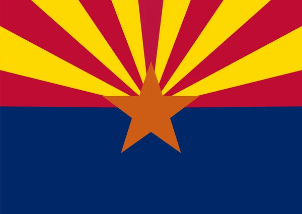 Bandiera dello Stato USA dell'Arizona — Vettoriale Stock