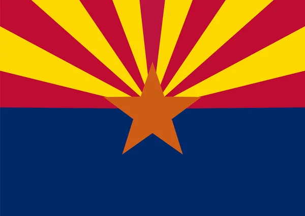 Flagge des US-Bundesstaates Arizona — Stockvektor