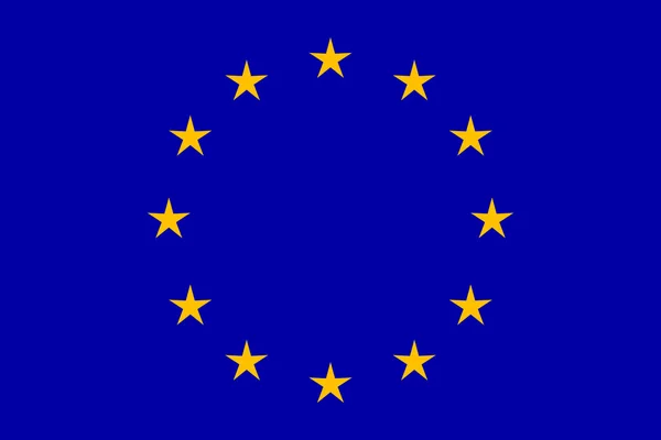 EU-flaggan i närbild — Stock vektor