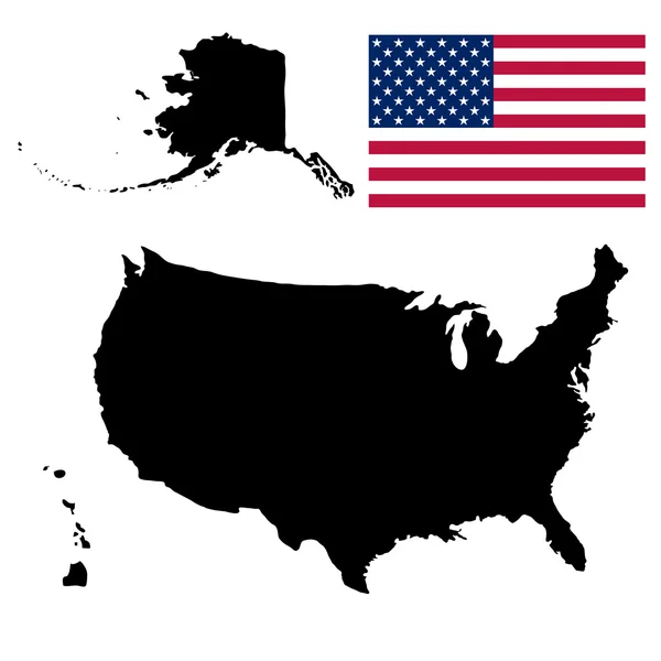 Verenigde Staten van Amerika kaart — Stockvector